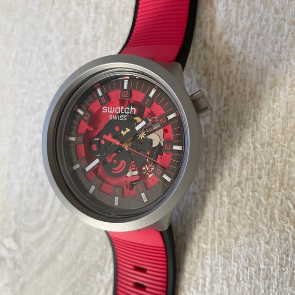 Swatch Red Juicy Watch SB07S110 Big Bold Irony - Picture 10 of 11